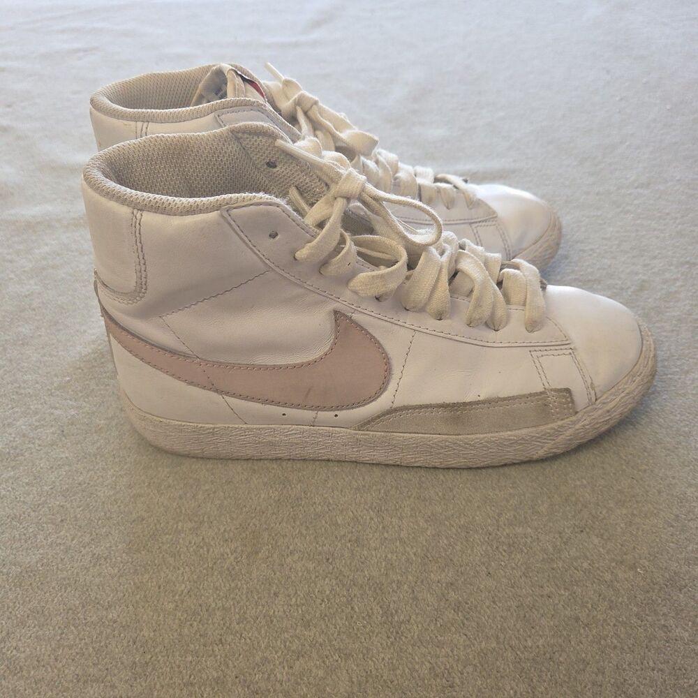 Nike Blazer 77 Vintage Mid Oxford White Pink Shoes Kids Size 5 Youth CZ7531-101